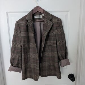 Women's Plaid Blazer Jacket